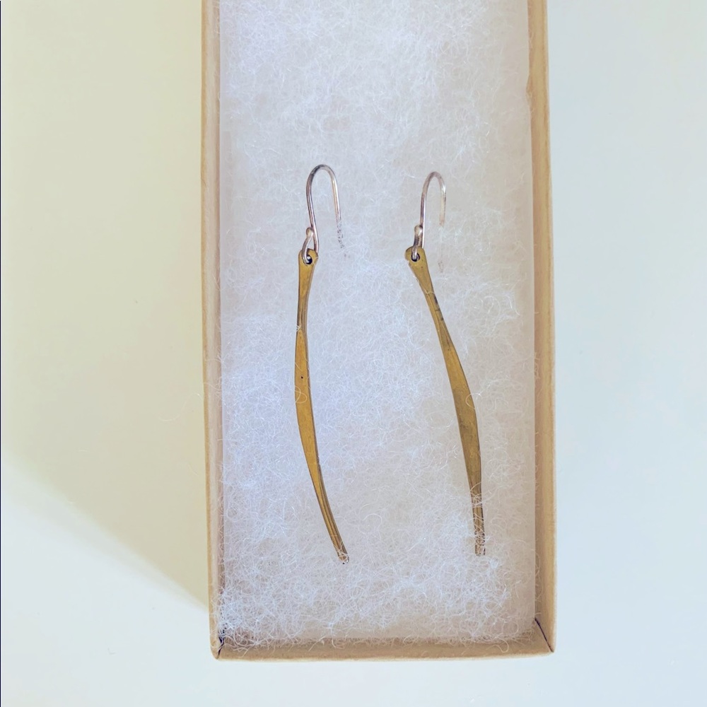 Gold wishbone earrings